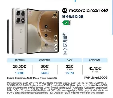 Motorola - 16 Gb/512 Gb