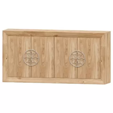Aparador Roble tirador mandala Turín, 160x80x43 Plata