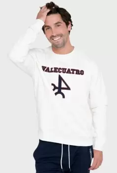 Sudadera logo Valecuatro blanco roto