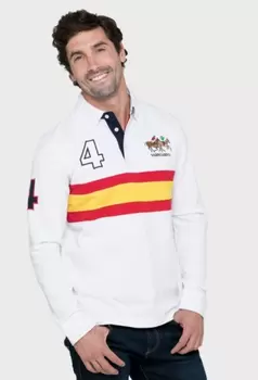 Polo banda España blanco