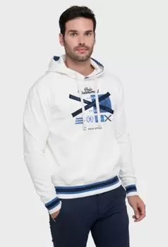 Sudadera blanco roto con capucha modelo...