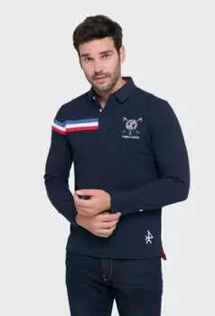 Polo Valecuatro bandera en azul marino