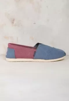 Alpargata unisex bicolor en azul y burdeos