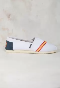 Alpargatas blancas clásicas con bandera...