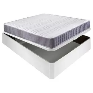Colchón visco Line 19 cm firmeza alta suavidad y económico + Canapé abatible madera 3D...