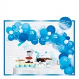 KIT DE DECORACIÓN CON GLOBOS AZUL