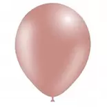 100 GLOBOS LÁTEX ORO ROSA METAL 13CM