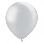 100 GLOBOS LÁTEX PLATA METAL 13CM