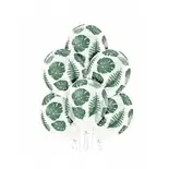 6 GLOBOS LÁTEX HOJAS VERDES PREMIUM 30CM