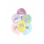 6 GLOBOS LÁTEX ARCOIRIS PREMIUM 30CM