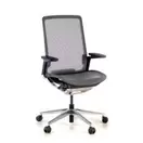 Silla de oficina ergonómica aluminio Duna red negra