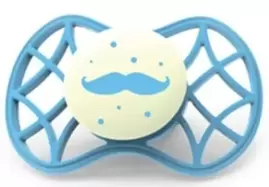 Nuvita Chupete Reflectante Tetina Anatómica +6m Bigote Azul