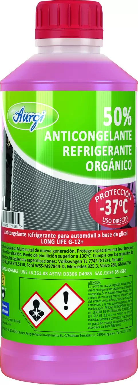 Anticongelante Longlife G12+ 1L Aurgi