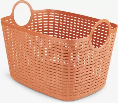 Cesta EVAN A27xL38xA27cm 14,5L plástico naranja