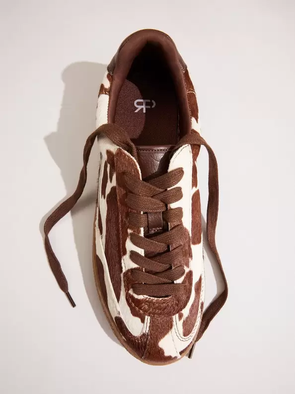 Animal Print Leather Sneakers