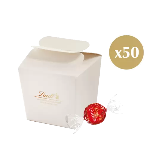 Pack 50 Cajas Flor Blanca y 2,5 Kg LINDOR Granel