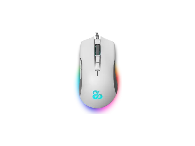 Ratón gaming - Newskill Eos Ivory, Por cable, 16000 ppp, Retroiluminación RGB, 250IPS, 50G, Blanco