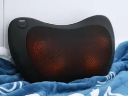 Cojín de masaje inalámbrico polipiel negro