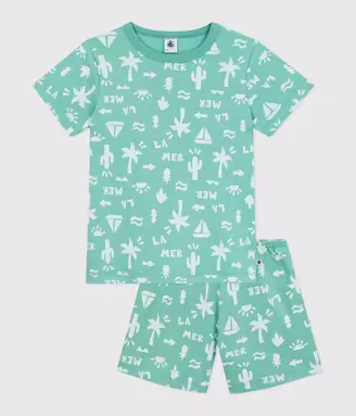 Pijama corto infantil de algodón con estampado