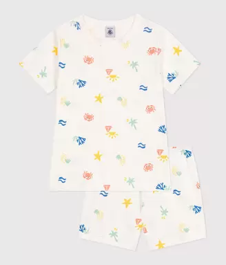 Pijama infantil corto de algodón con estampado