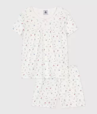 Pijama infantil corto de algodón con frutas