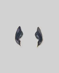 Pendientes metálicos hoja mujer