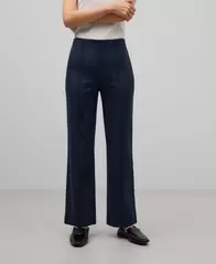 Pantalón tobillero azul marino mujer