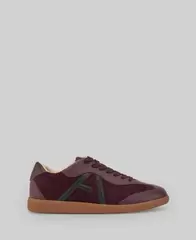 Zapatilla piel y ante maxi logo mujer
