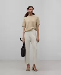 Pantalón punto crudo mujer