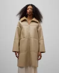 Abrigo largo Piel No Piel camel mujer