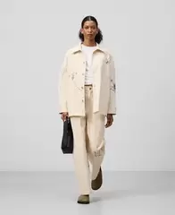 Sobrecamisa estampada algodón mujer