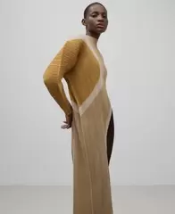 Vestido crinkle estampado mujer