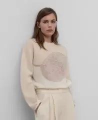 Jersey punto con transparencias mujer