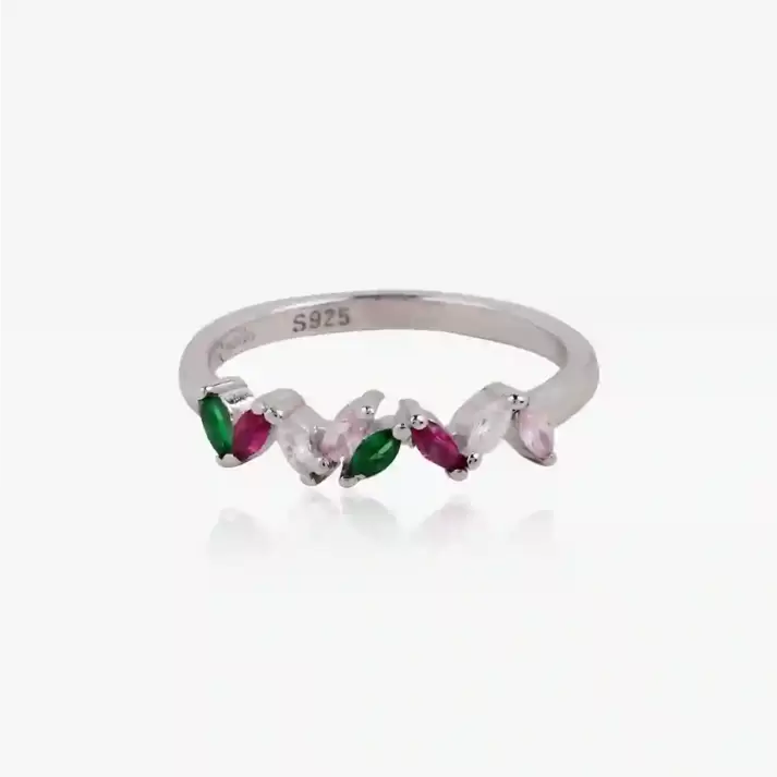 Anillo ovales color