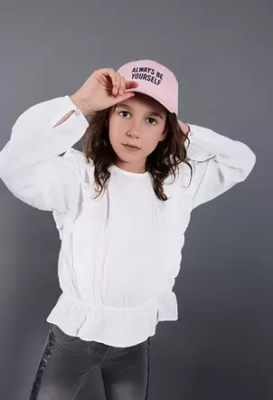 Gorra sarga en rosa