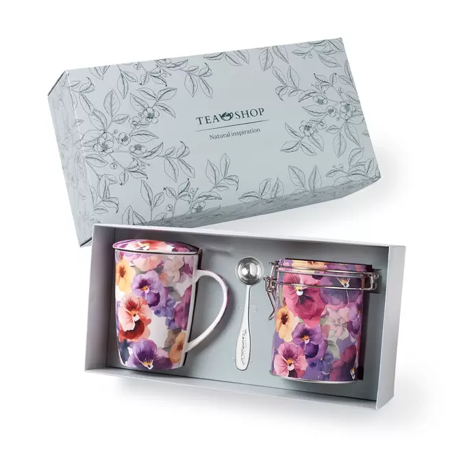 Set Tea Time Jumbo Viola Flower