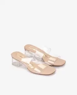SANDALIA TIRAS VINILO NUDE