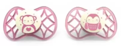 Nuvita Chupetes Reflectantes Tetina Anatómica +6m Rosa 2 uds