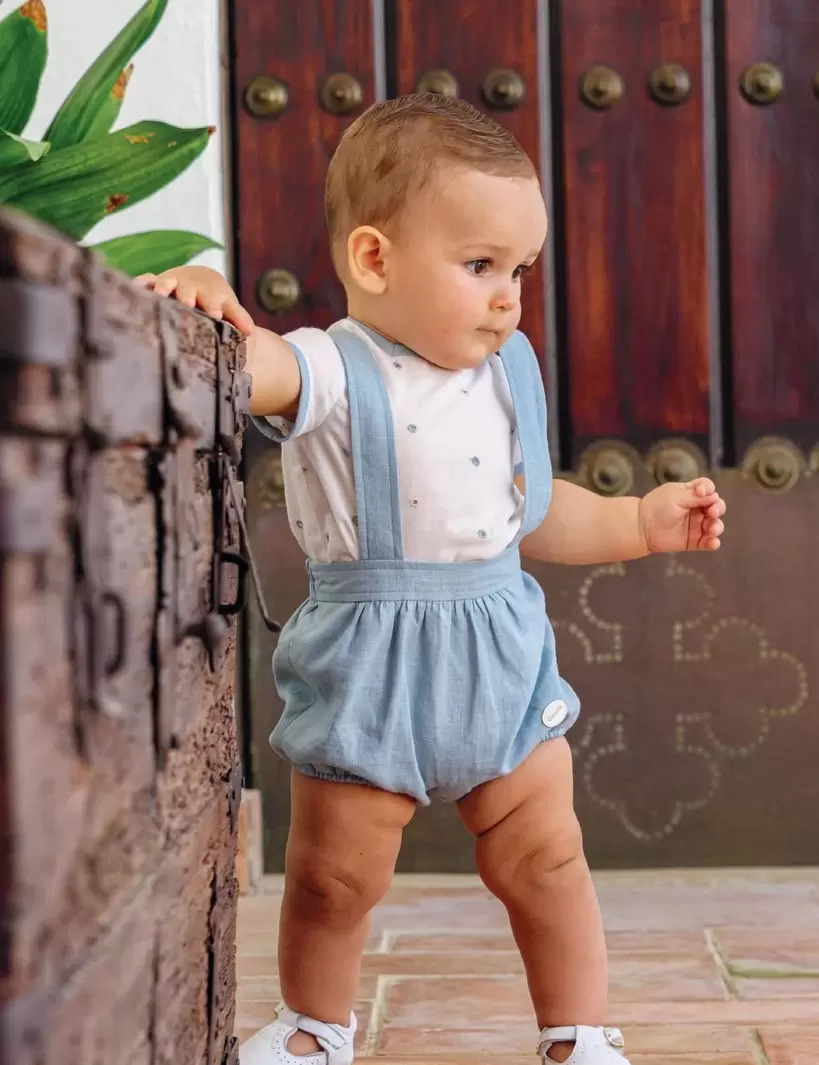 Conjunto ranita topo celeste bebé