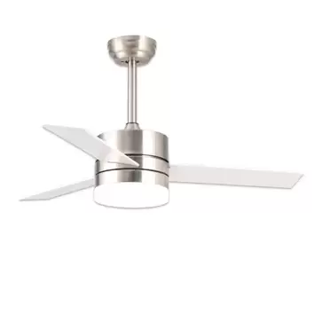VENTILADOR DE TECHO LED LORENZO 18W NÍQUEL