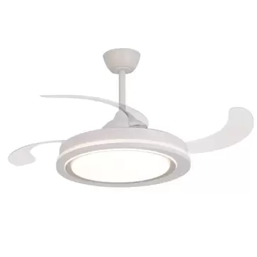 VENTILADOR DE TECHO LED 48W REGULABLE 4 ASPAS PLEGABLES HANOI