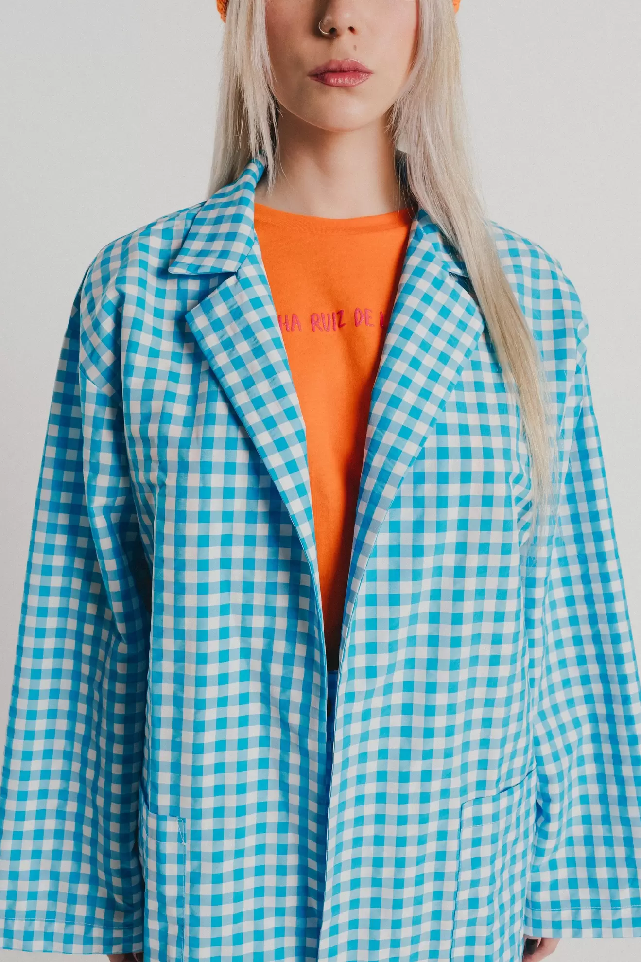 AMERICANA AZUL VICHY ABIERTA