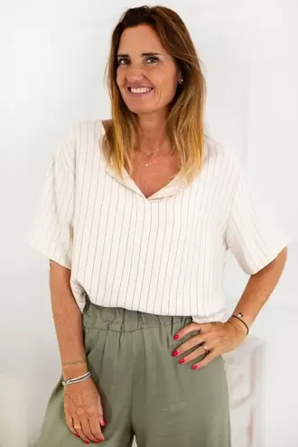 Blusa rayas oversize