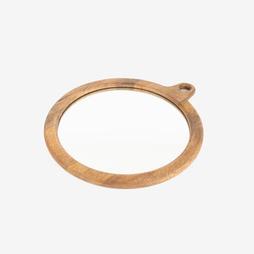 Espejo de pared redondo de madera Ø30cm