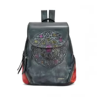 Mochila de piel con...