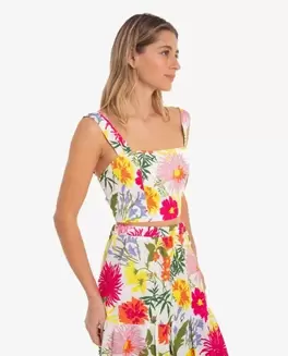 CROP TOP ESTAMPADO FLORES MULTI