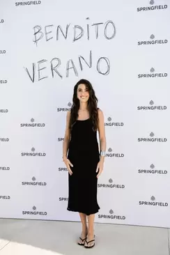 Vestido midi crochet negro