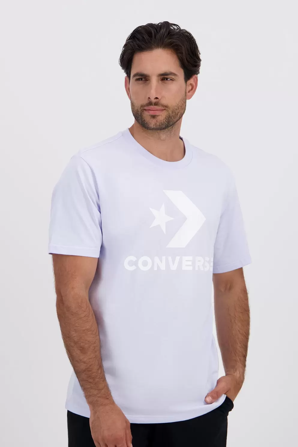 Star Chevron Camiseta Algodón Hombre Morado