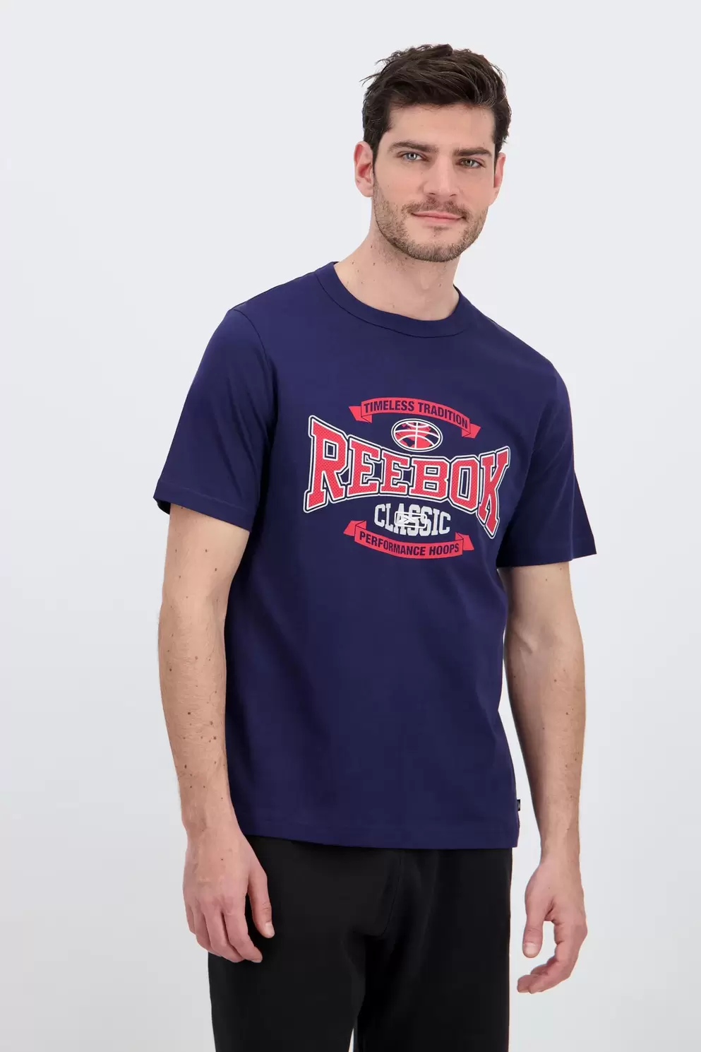 Grafica Vintage Camiseta Algodón Hombre Azul