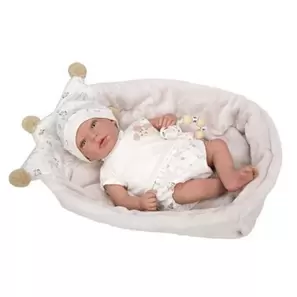 Bebé Reborn 40 cm Aday con capazo